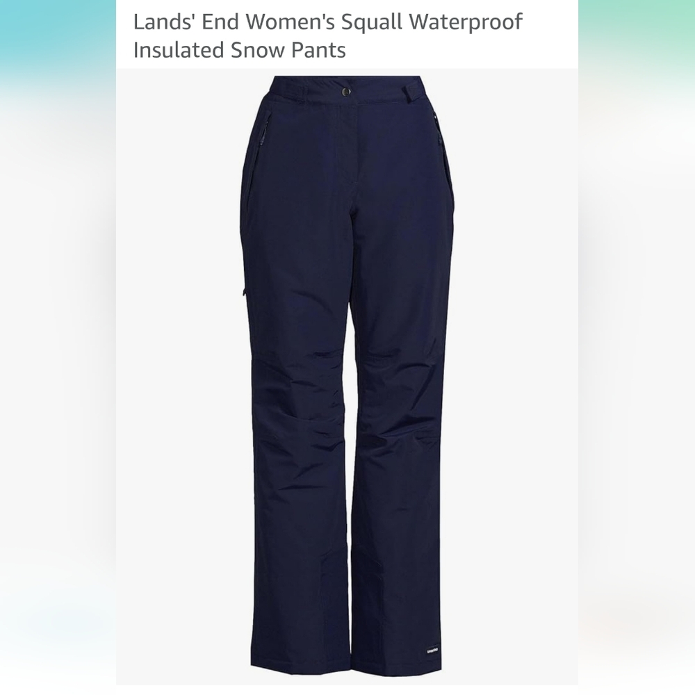 Lands' End Women's 3x (24-26) Squall Waterproof Insulated Snow Pants, Ski Bibs